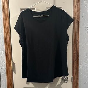 Universal Standard Black Cap Sleeve Top